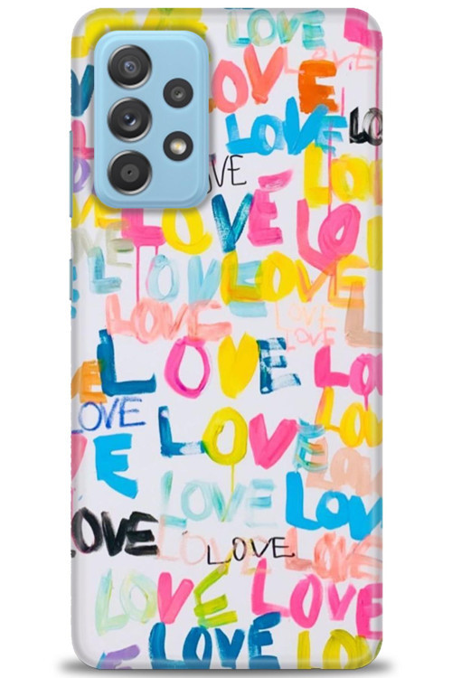 Samsung Galaxy A52 Kılıf HD Baskılı Kılıf - Love Love
