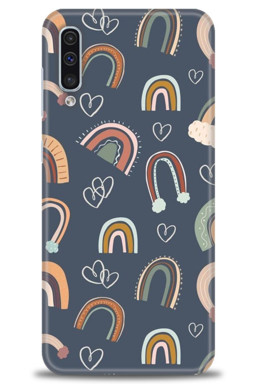 Samsung Galaxy A50S Kılıf HD Baskılı Kılıf - Gökyüzü Kalp