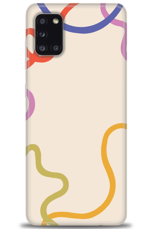 Samsung Galaxy A31 Kılıf HD Baskılı Kılıf - Renk Çizgileri