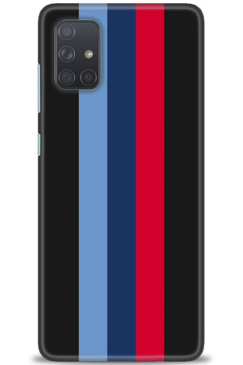Samsung Galaxy A51 Kılıf HD Baskılı Kılıf - Bordo Çubuk