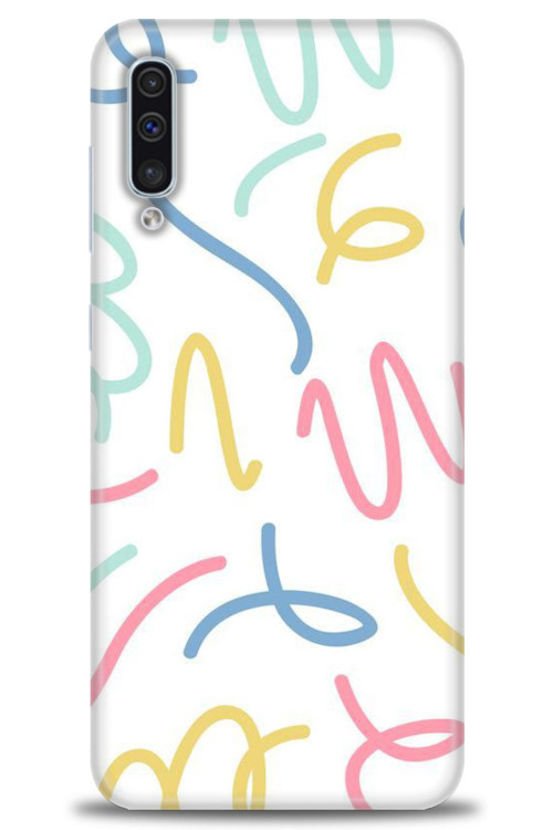 Samsung Galaxy A30S Kılıf HD Baskılı Kılıf - Renkli Çizgiler