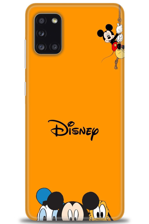 Samsung Galaxy A31 Kılıf HD Baskılı Kılıf - Turuncu Disney