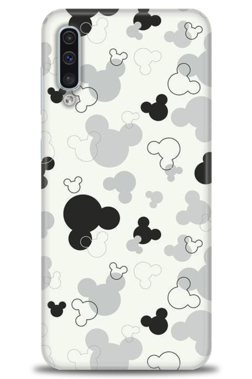 Samsung Galaxy A50 Kılıf HD Baskılı Kılıf - Siyah Mickey
