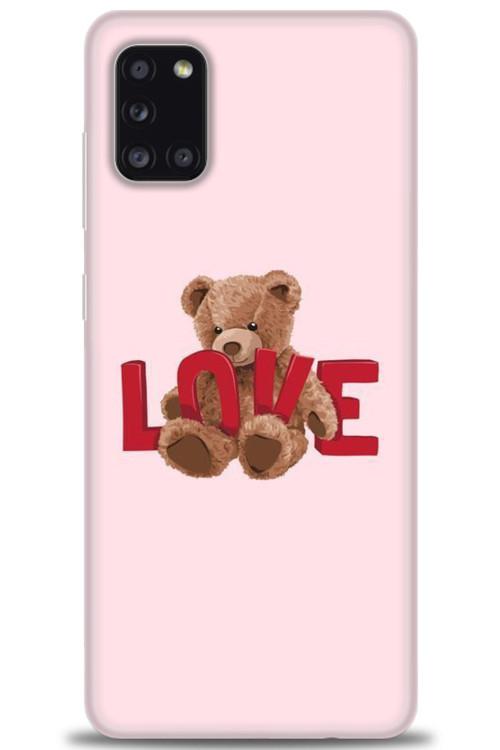 Samsung Galaxy A31 Kılıf HD Baskılı Kılıf - Love Bear