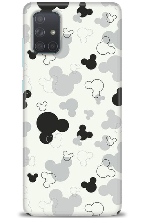 Samsung Galaxy A71 Kılıf HD Baskılı Kılıf - Siyah Mickey