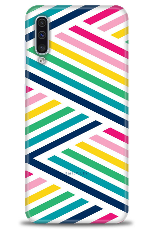 Samsung Galaxy A50S Kılıf HD Baskılı Kılıf - Renkli Çubuklar