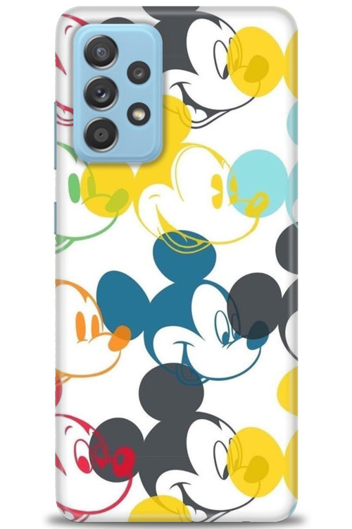 Samsung Galaxy A52s 5G Kılıf HD Baskılı Kılıf - Renkli Mickey Mouse