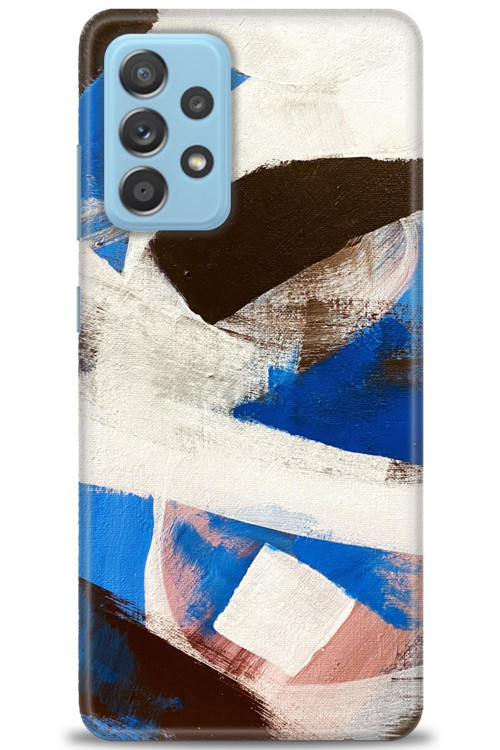 Samsung Galaxy A52 Kılıf HD Baskılı Kılıf - Siyah Mavi