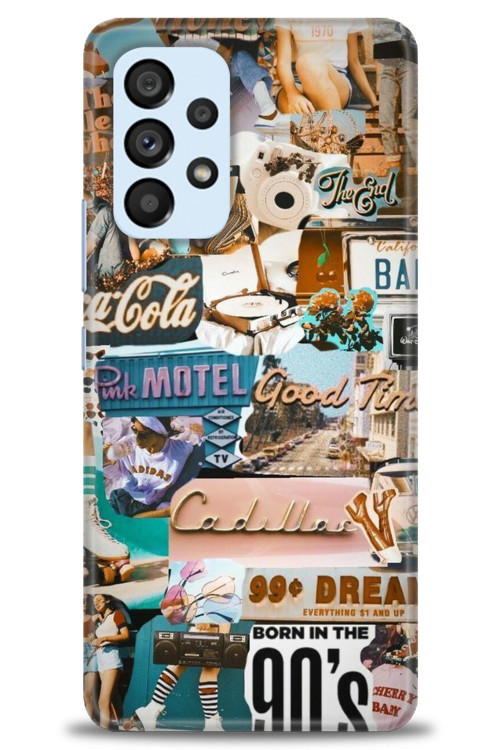 Samsung Galaxy A53 5G Kılıf HD Baskılı Kılıf - Pink Motel