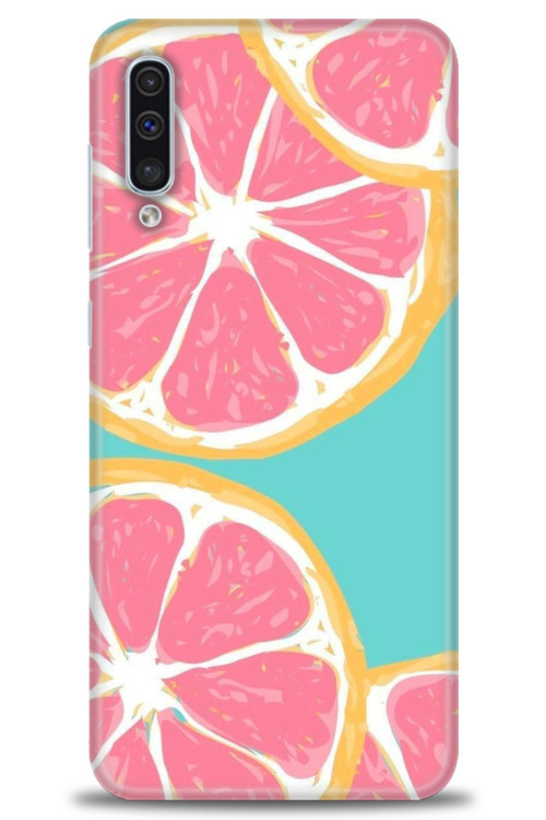 Samsung Galaxy A50S Kılıf HD Baskılı Kılıf - Pembe Limon