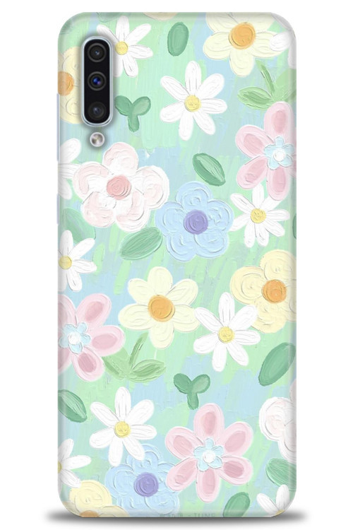 Samsung Galaxy A50 Kılıf HD Baskılı Kılıf - Çiçekk