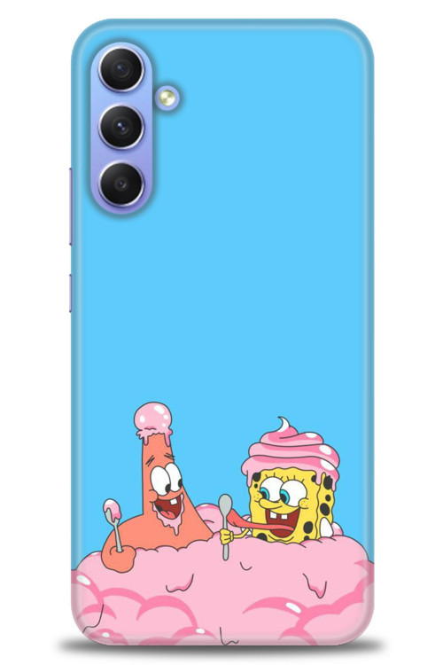 Samsung Galaxy A34 Kılıf HD Baskılı Kılıf - SpongeBob
