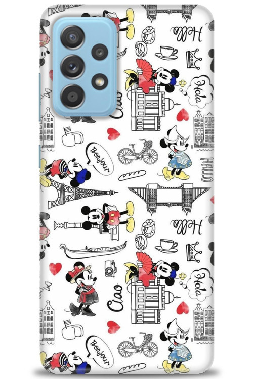 Samsung Galaxy A52s 5G Kılıf HD Baskılı Kılıf - Mickey Şehirde