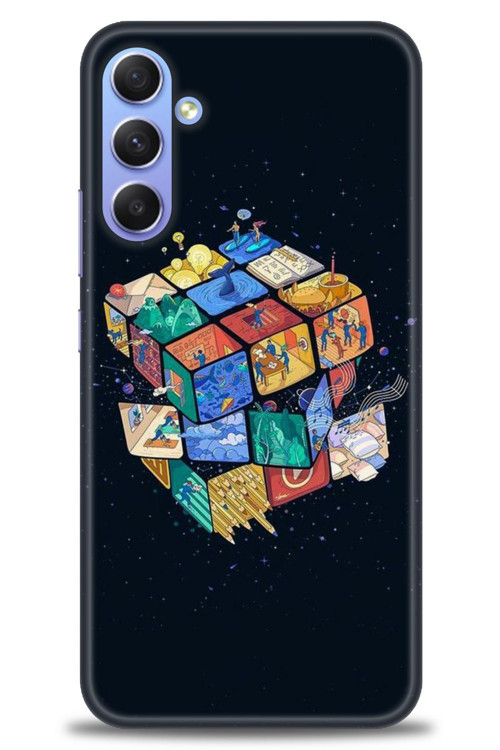 Samsung Galaxy A34 Kılıf HD Baskılı Kılıf - Küplerdeki İnsanlar