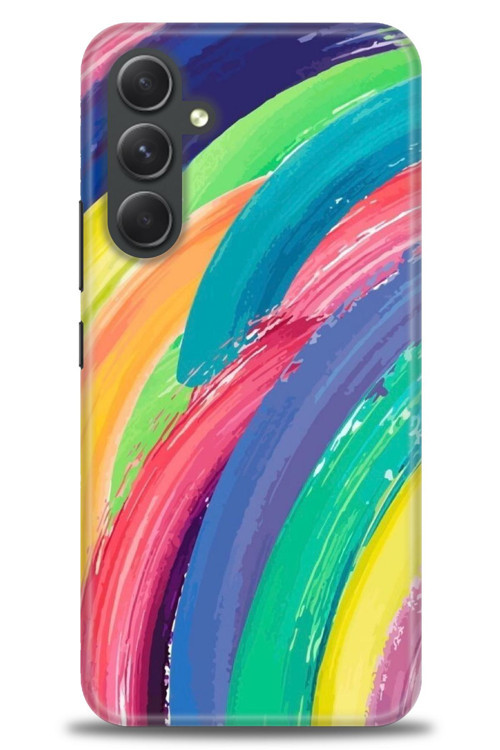 Samsung Galaxy A54 Kılıf HD Baskılı Kılıf - Rengarenk