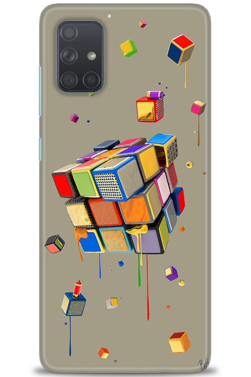Samsung Galaxy A71 Kılıf HD Baskılı Kılıf - Zeka Küpü