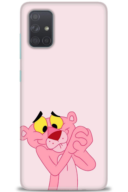 Samsung Galaxy A51 Kılıf HD Baskılı Kılıf - Pembe Panter