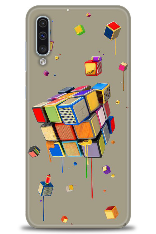 Samsung Galaxy A50 Kılıf HD Baskılı Kılıf - Zeka Küpü
