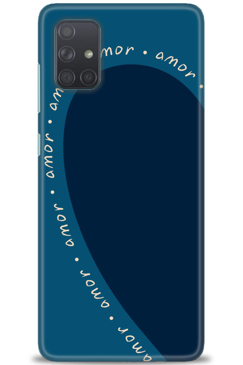 Samsung Galaxy A71 Kılıf HD Baskılı Kılıf - Amor Mavi