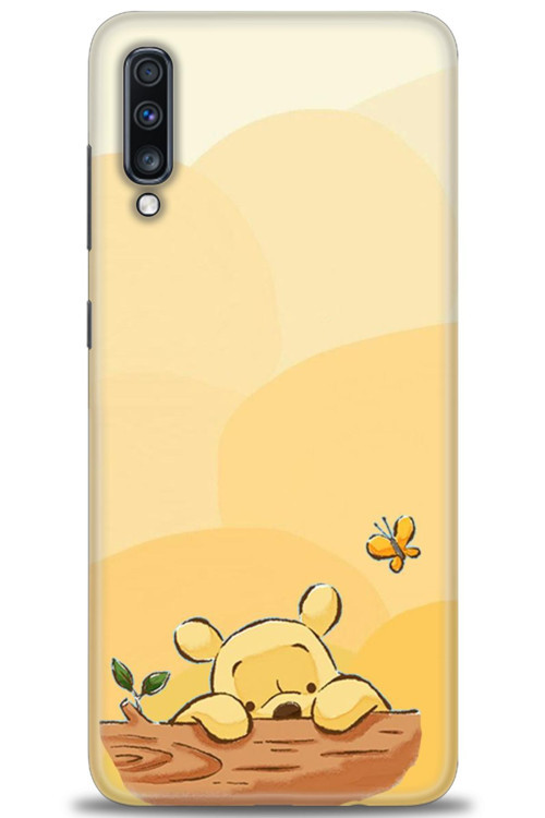 Samsung Galaxy A70 Kılıf HD Baskılı Kılıf - Winnie ve Kelebek