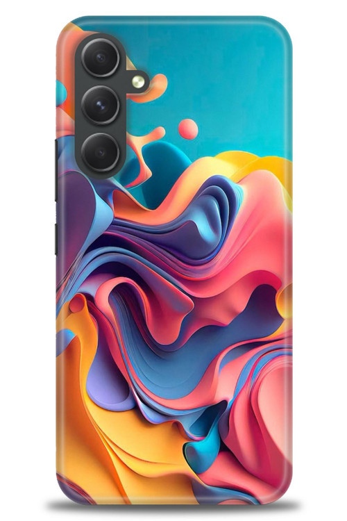 Samsung Galaxy A54 Kılıf HD Baskılı Kılıf - Renkli Su