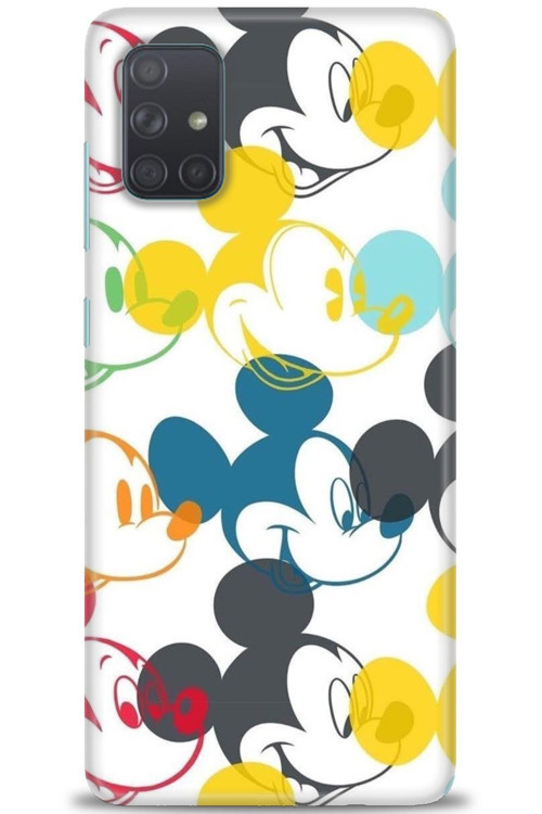 Samsung Galaxy A51 Kılıf HD Baskılı Kılıf - Renkli Mickey Mouse