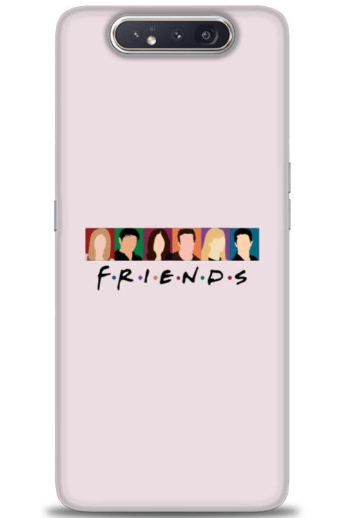 Samsung Galaxy A80 Kılıf HD Baskılı Kılıf - Renkli Friends
