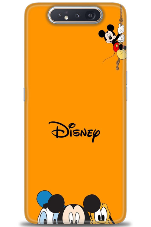 Samsung Galaxy A80 Kılıf HD Baskılı Kılıf - Turuncu Disney