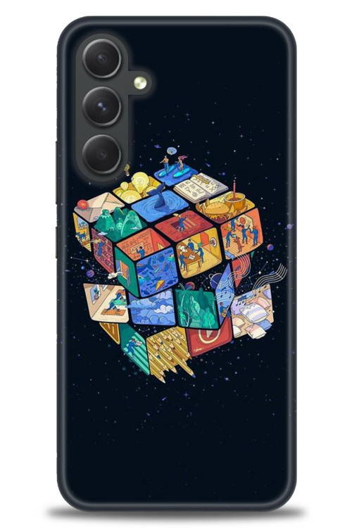 Samsung Galaxy A54 Kılıf HD Baskılı Kılıf - Küplerdeki İnsanlar