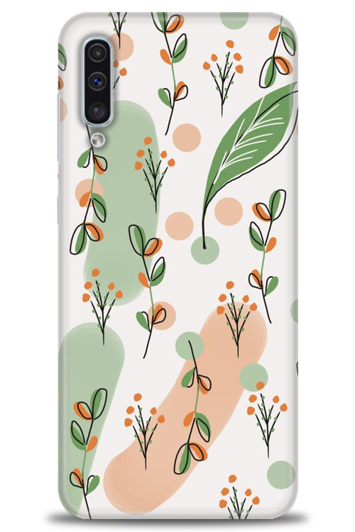 Samsung Galaxy A50 Kılıf HD Baskılı Kılıf - Flower Pattern