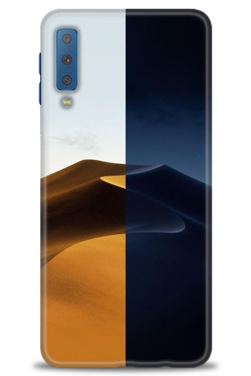 Samsung Galaxy A7 2018 Kılıf HD Baskılı Kılıf - Gece ve Gündüz