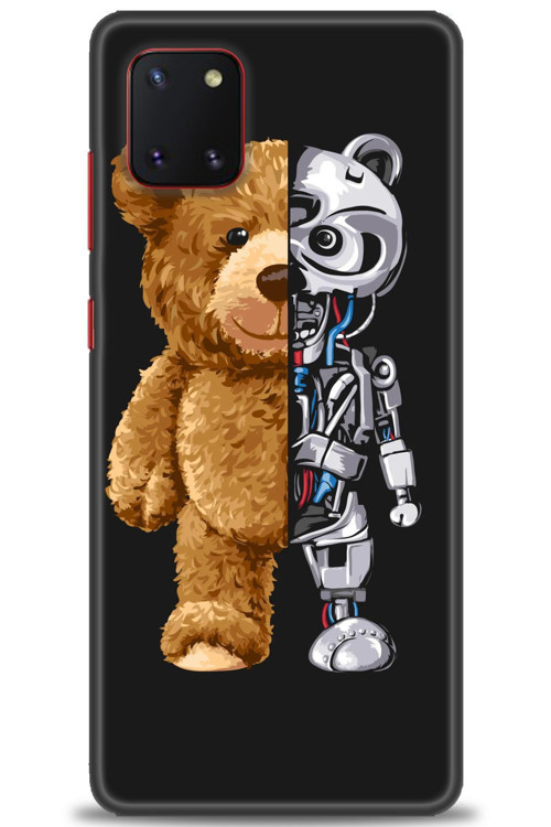 Samsung Galaxy A81 / Note 10 Lite Kılıf HD Baskılı Kılıf - Ayı ve İskeleti