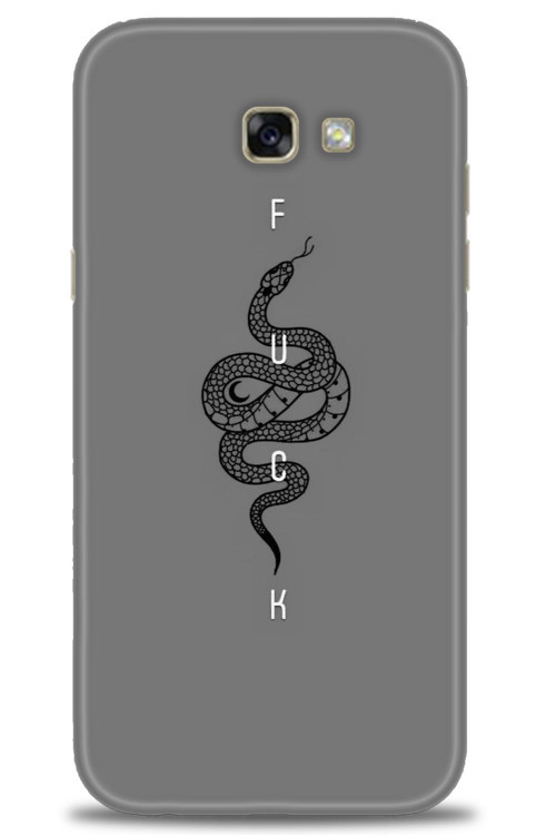 Samsung Galaxy A7 2017 / A720 Kılıf HD Baskılı Kılıf - Siyah Yılan