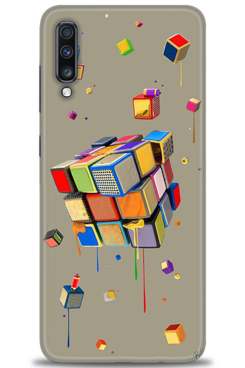 Samsung Galaxy A70 Kılıf HD Baskılı Kılıf - Zeka Küpü