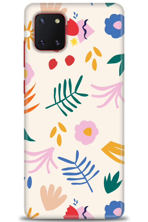 Samsung Galaxy A81 / Note 10 Lite Kılıf HD Baskılı Kılıf - Renkli Yapraklar