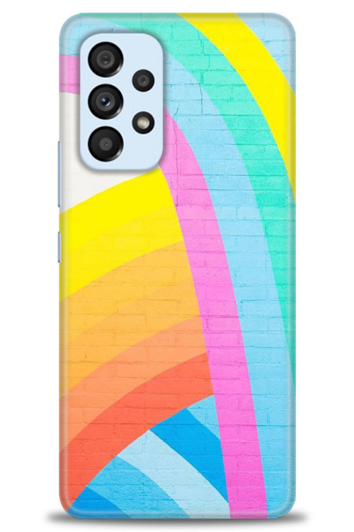 Samsung Galaxy A73 5G Kılıf HD Baskılı Kılıf - Renkli Duvar