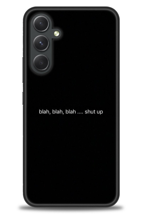 Samsung Galaxy A54 Kılıf HD Baskılı Kılıf - Shut Up