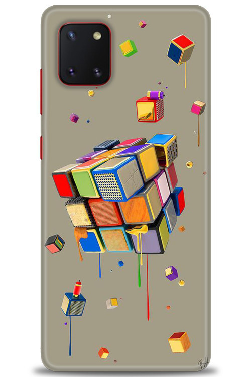 Samsung Galaxy A81 / Note 10 Lite Kılıf HD Baskılı Kılıf - Zeka Küpü