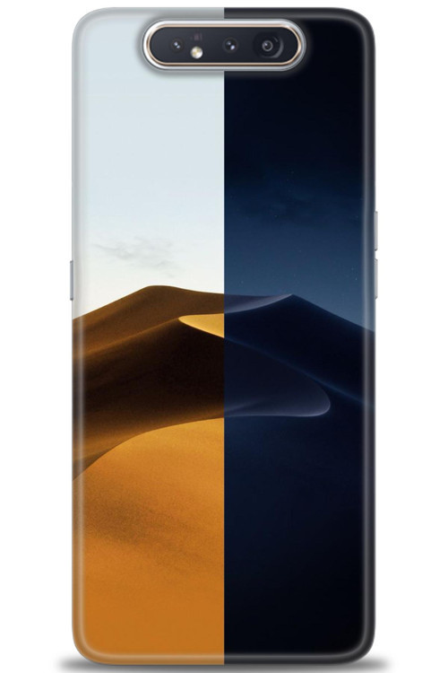 Samsung Galaxy A80 Kılıf HD Baskılı Kılıf - Gece ve Gündüz