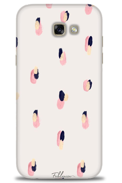Samsung Galaxy A7 2017 / A720 Kılıf HD Baskılı Kılıf - Pembe Lacivert