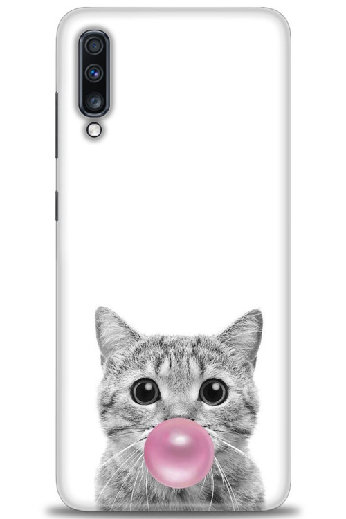 Samsung Galaxy A70 Kılıf HD Baskılı Kılıf - Cat