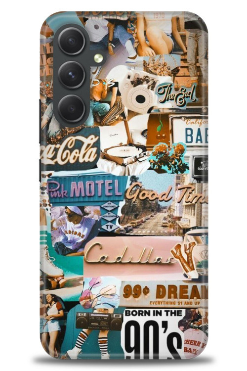 Samsung Galaxy A54 Kılıf HD Baskılı Kılıf - Pink Motel