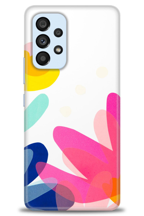 Samsung Galaxy A73 5G Kılıf HD Baskılı Kılıf - Çiçekk