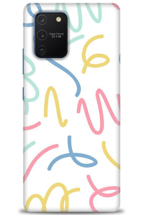 Samsung Galaxy A91 / S10 Lite Kılıf HD Baskılı Kılıf - Renkli Çizgiler