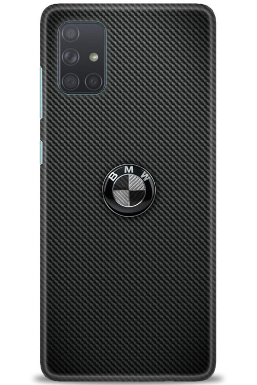 Samsung Galaxy A71 Kılıf HD Baskılı Kılıf - Bmw Siyah