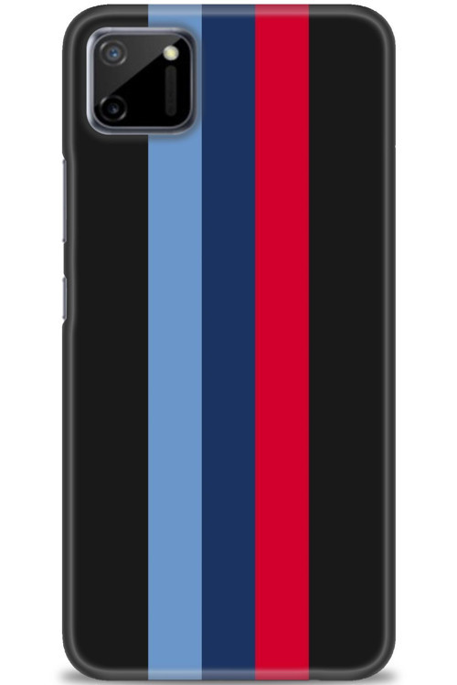 Realme C11 Kılıf HD Baskılı Kılıf - Bordo Çubuk