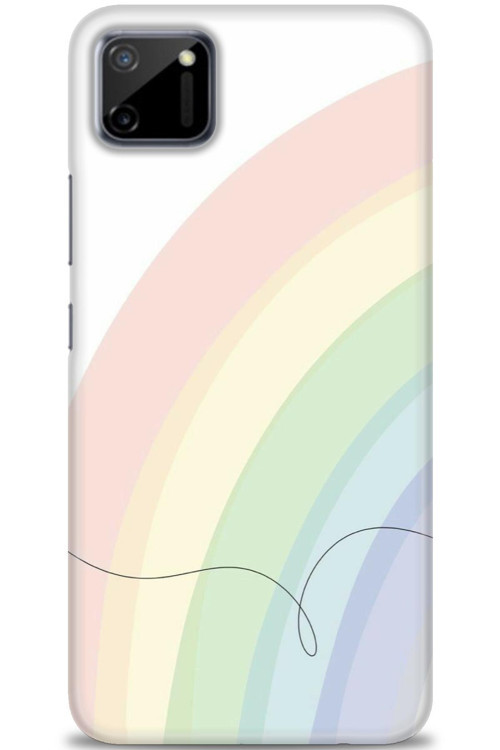 Realme C11 Kılıf HD Baskılı Kılıf - Soft Gökkuşağı