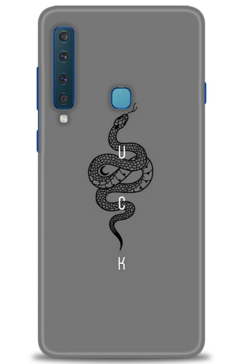 Samsung Galaxy A9 2018 Kılıf HD Baskılı Kılıf - Siyah Yılan