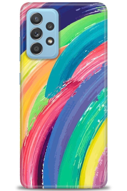 Samsung Galaxy A72 Kılıf HD Baskılı Kılıf - Rengarenk