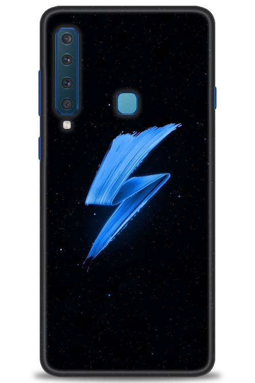 Samsung Galaxy A9 2018 Kılıf HD Baskılı Kılıf - Mavi Şimşek